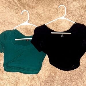 Two cropped shirts $6